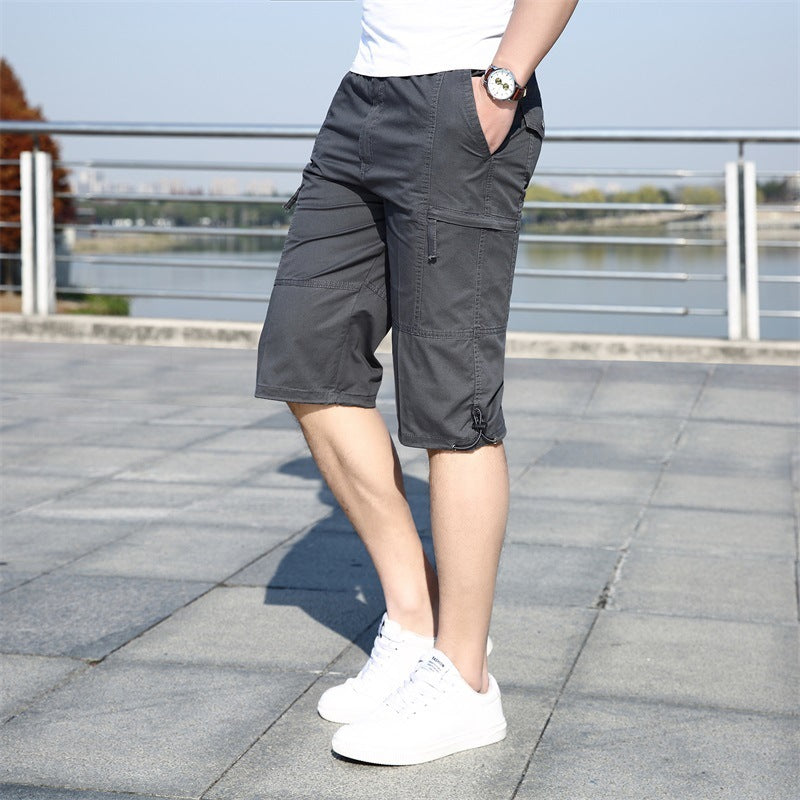 Elastic Waist Cropped Shorts