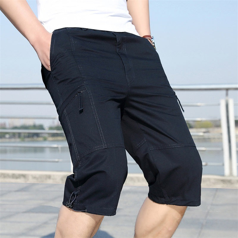 Elastic Waist Cropped Shorts