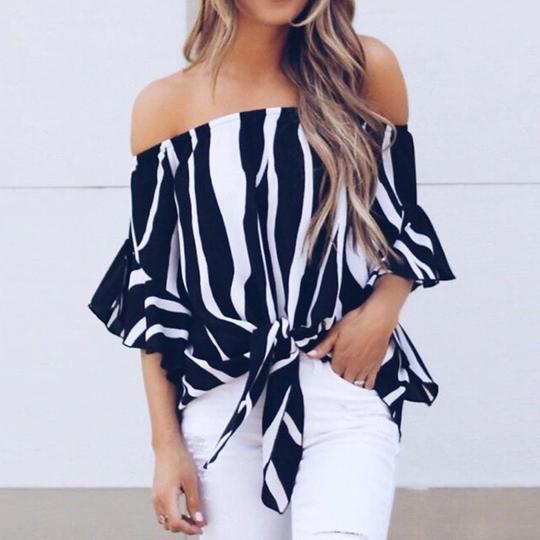 Striped Chiffon Shirt