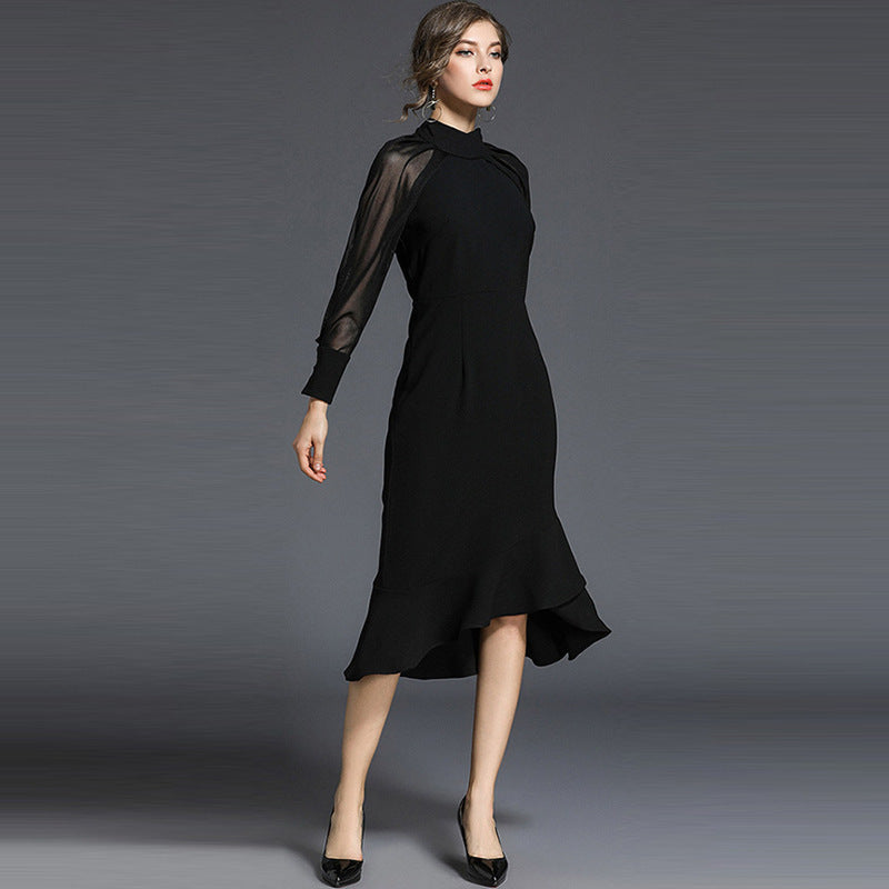 Elegant Fitted Fishtail Dress | Ajanka Inc.