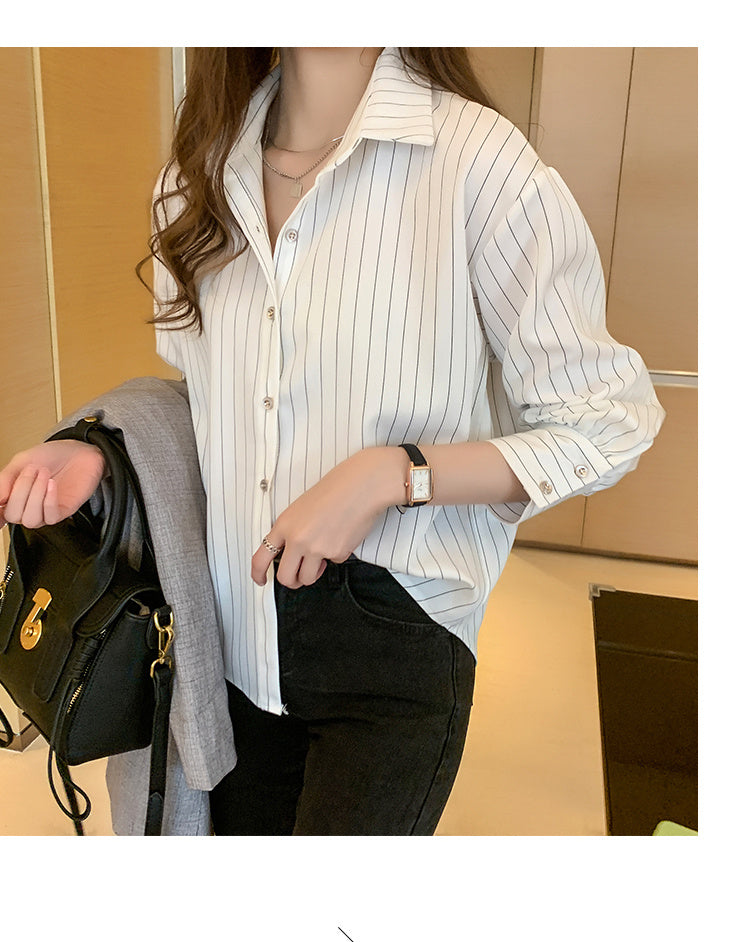 Women's Striped Chiffon Shirt