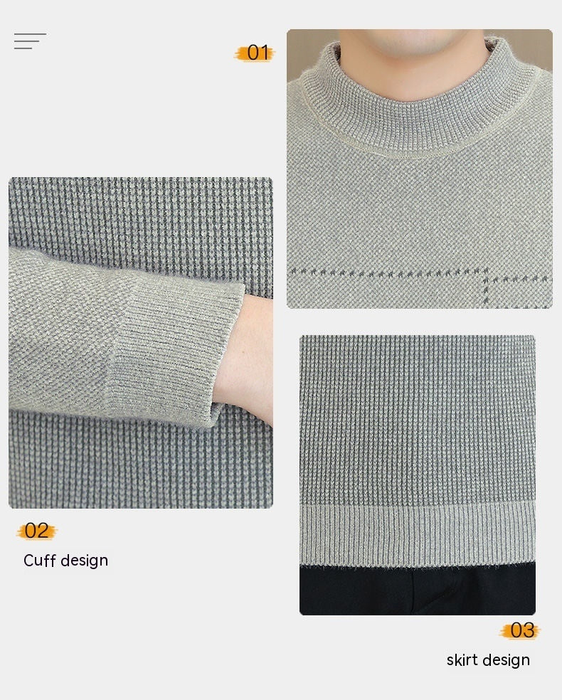 Men's Half Collar Sweater (Also in Plus Size)