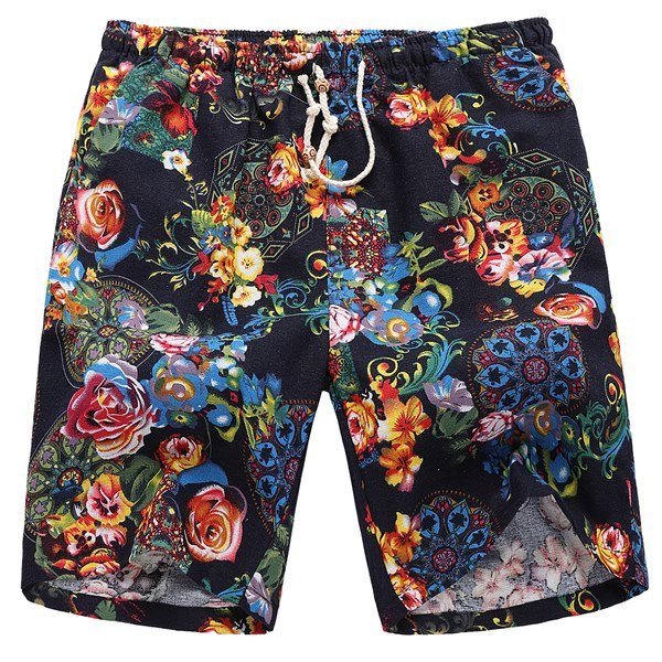Linen Printed Summer Shorts