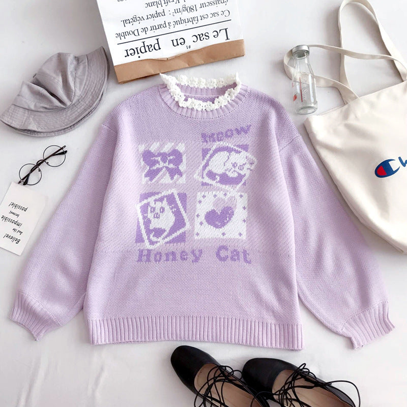 Collared Cotton Sweater