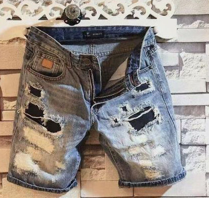 Men's Grunge Denim Shorts