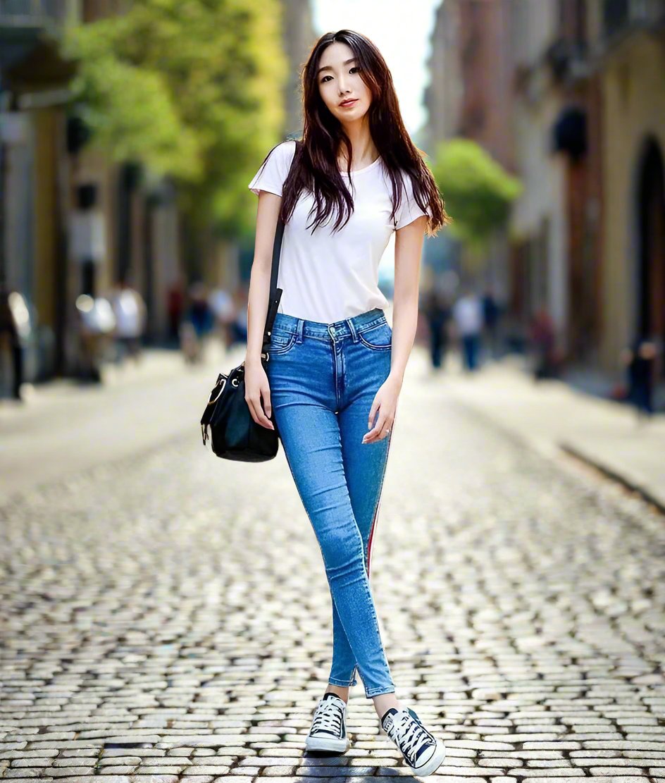 Women's side stripe pencil pants