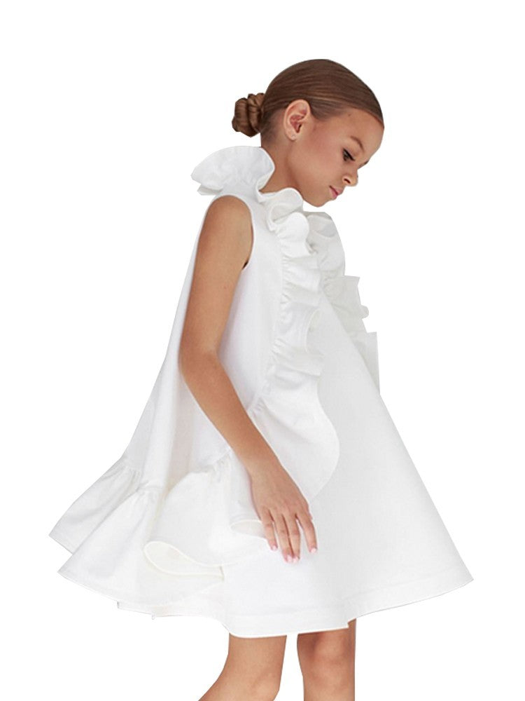 Girl's Sleeveless Ruffles Dress