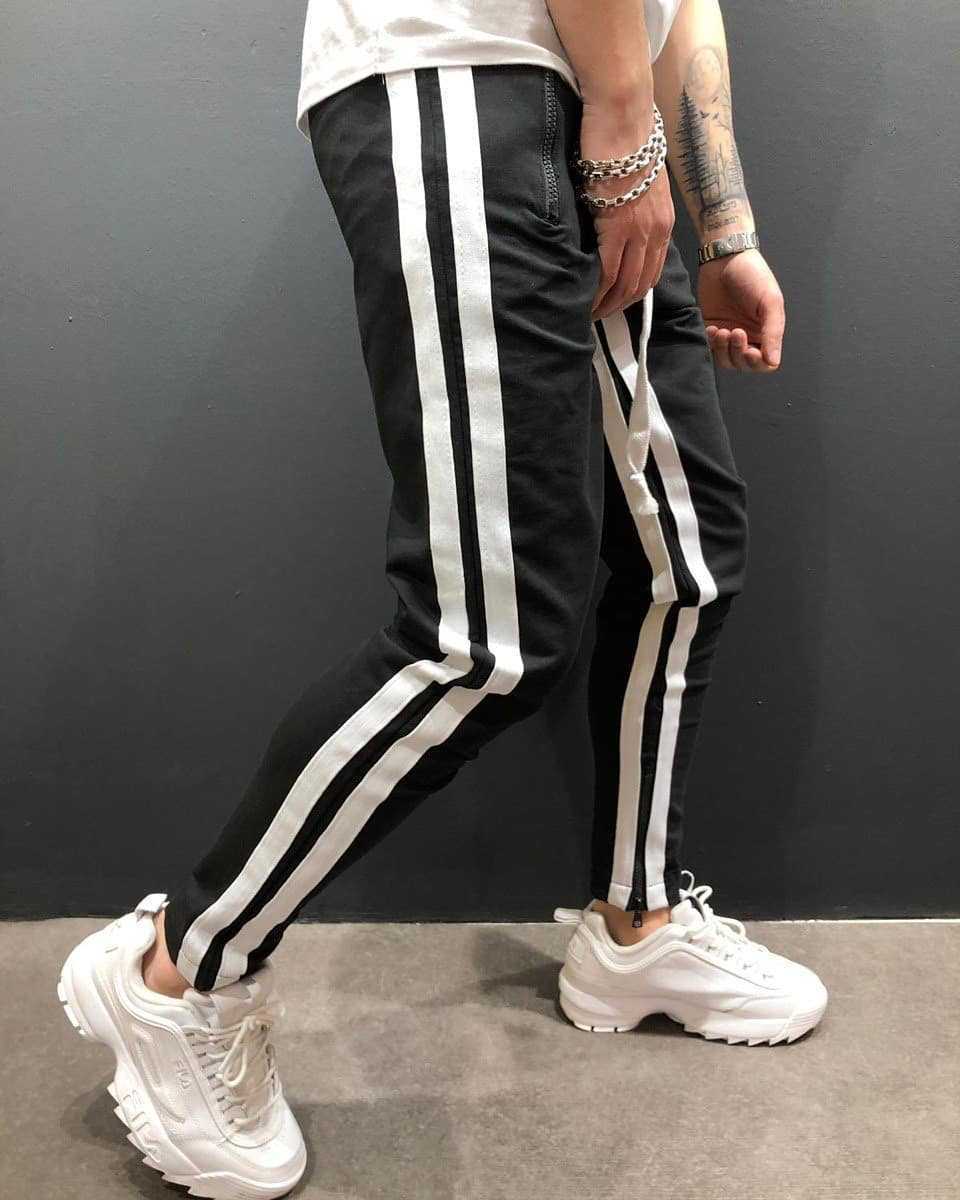 Men Zippered Sports Pants