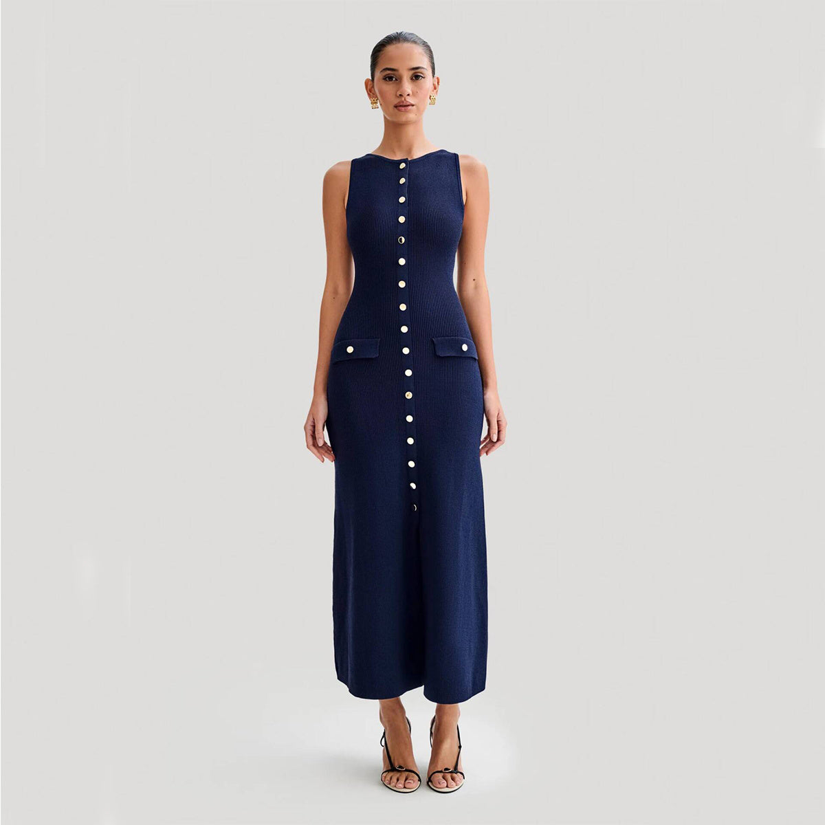 Single Breast Knitted Dress