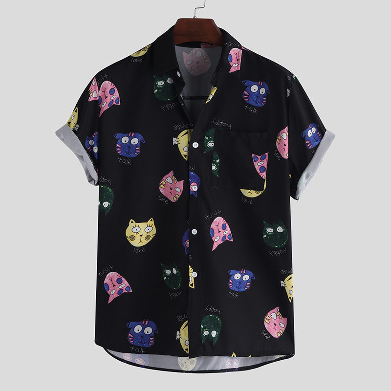 Men's Fitted Printed Shirt