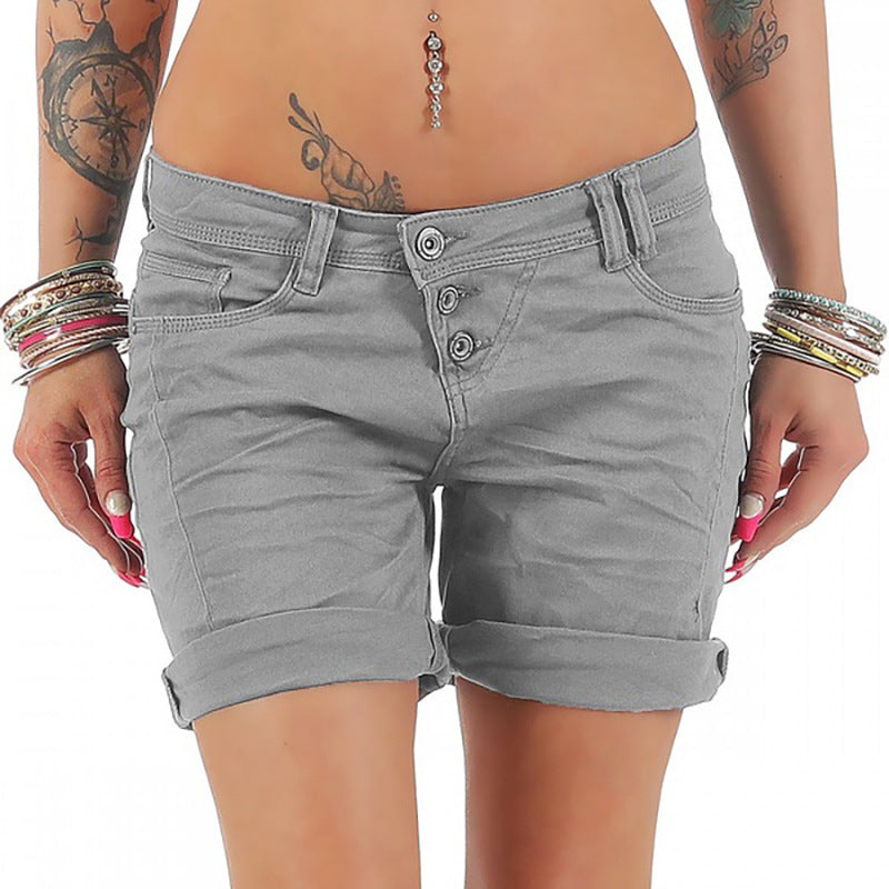 Casual Fitted Cotton Shorts