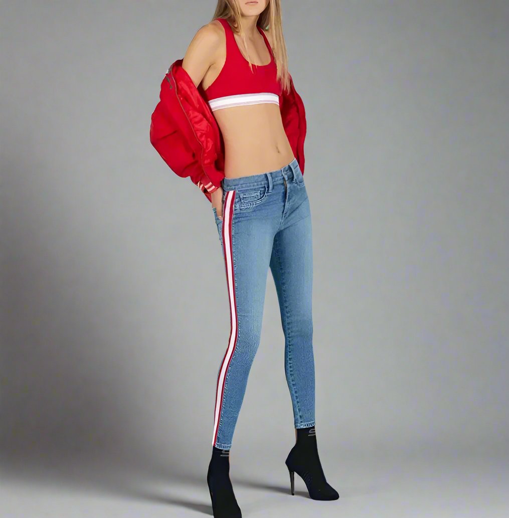 Women's side stripe pencil pants