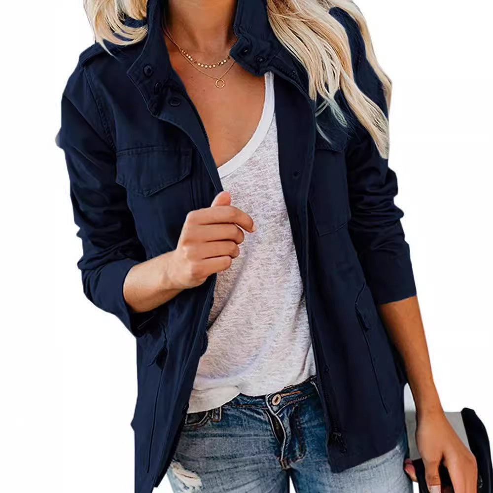 Women's Casual Loose Zip Jacket