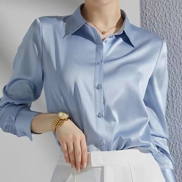 Elegant High-end Satin Shirt