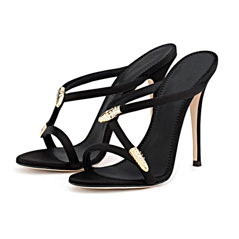 Satin Snake Stilettos