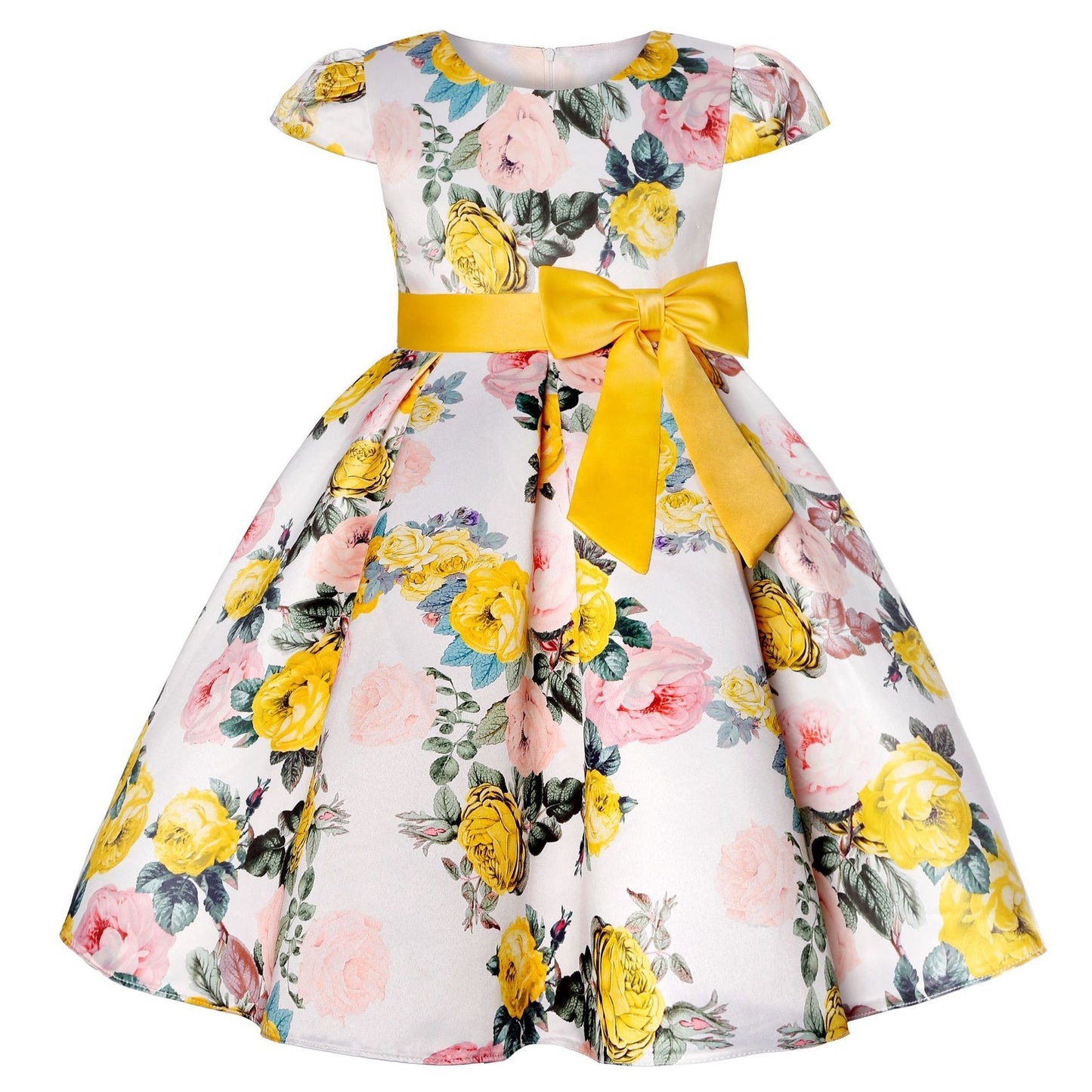 Girls Vintage Printed Dress