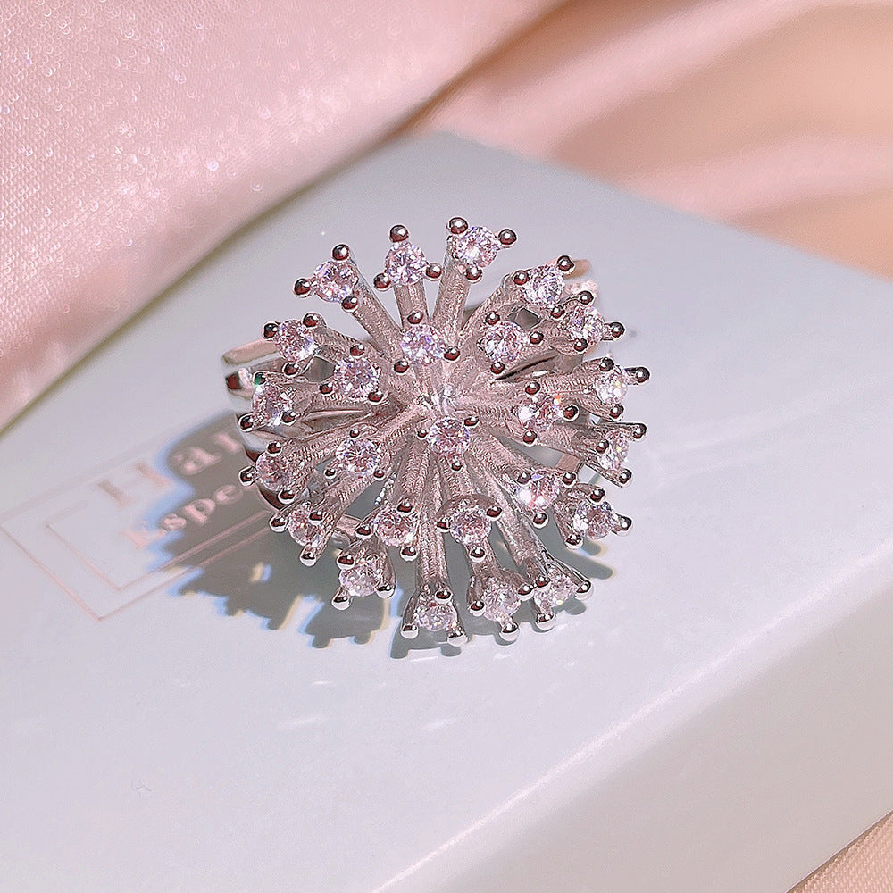 Luxury Zircon Snowflake Ring