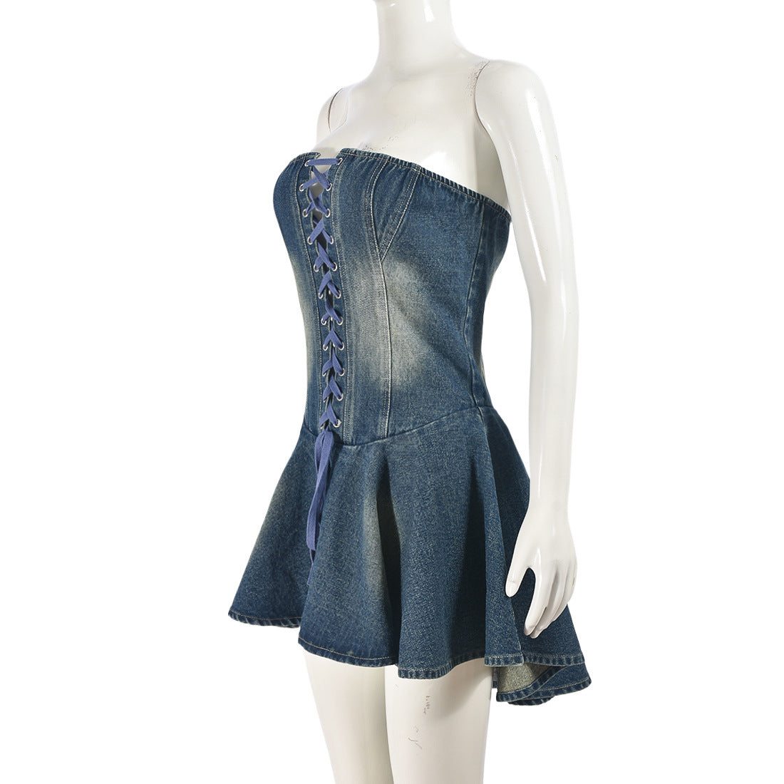 Women's Corset Denim Dress