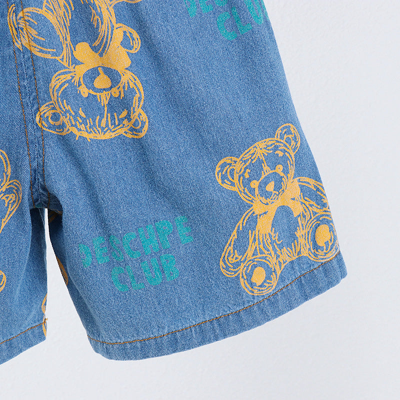 Boys Denim Short Set