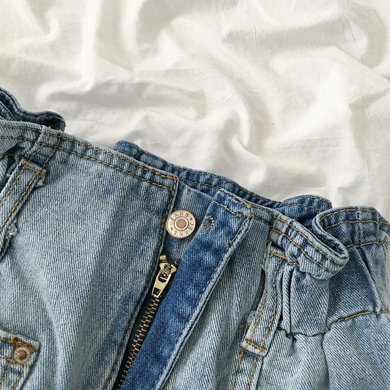 Ladies Retro Elastic Waist Shorts