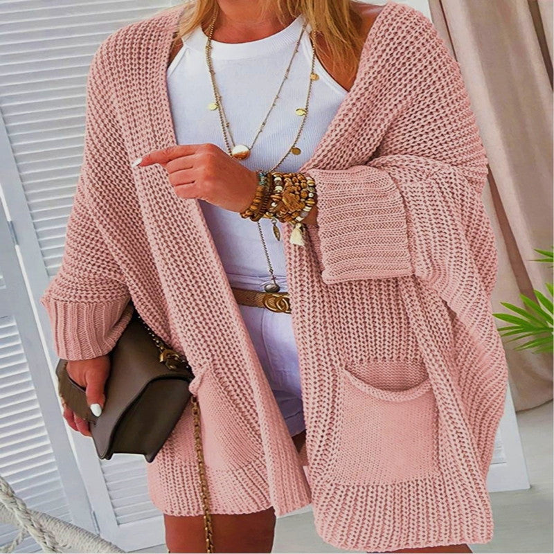 Mid-length Knitted Sweater Coat