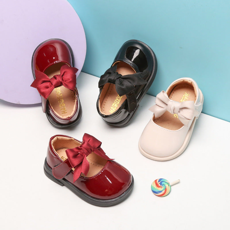 Children's Satin Bow Shoes