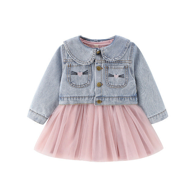 Girls Tutu Denim Set