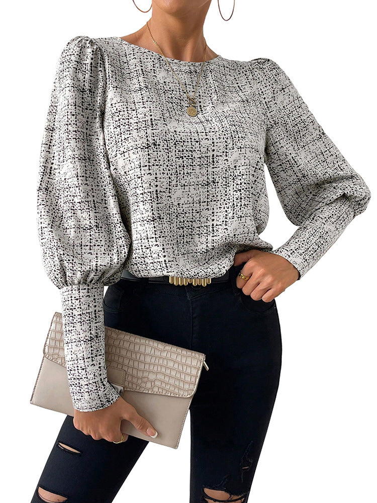 Women's Retro Button Back Blouse