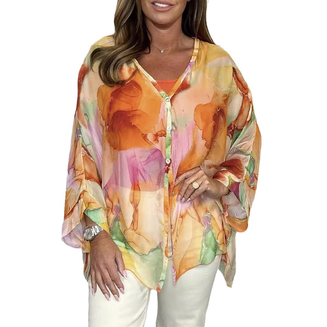 Floral Chiffon Shirt