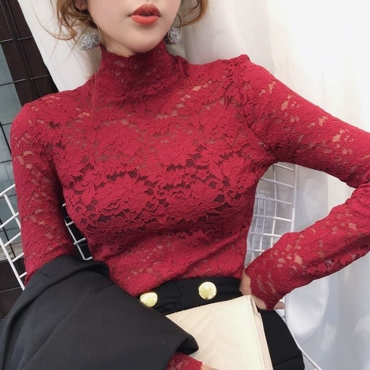 High Collar Lace Top