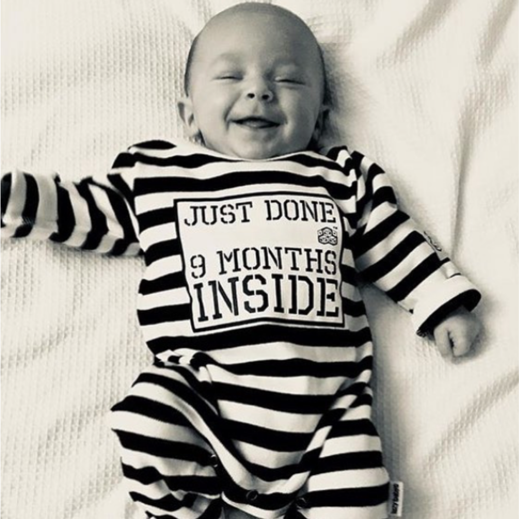 Just Done 9 Months Inside® New Born Baby Grow Lazy Baby®