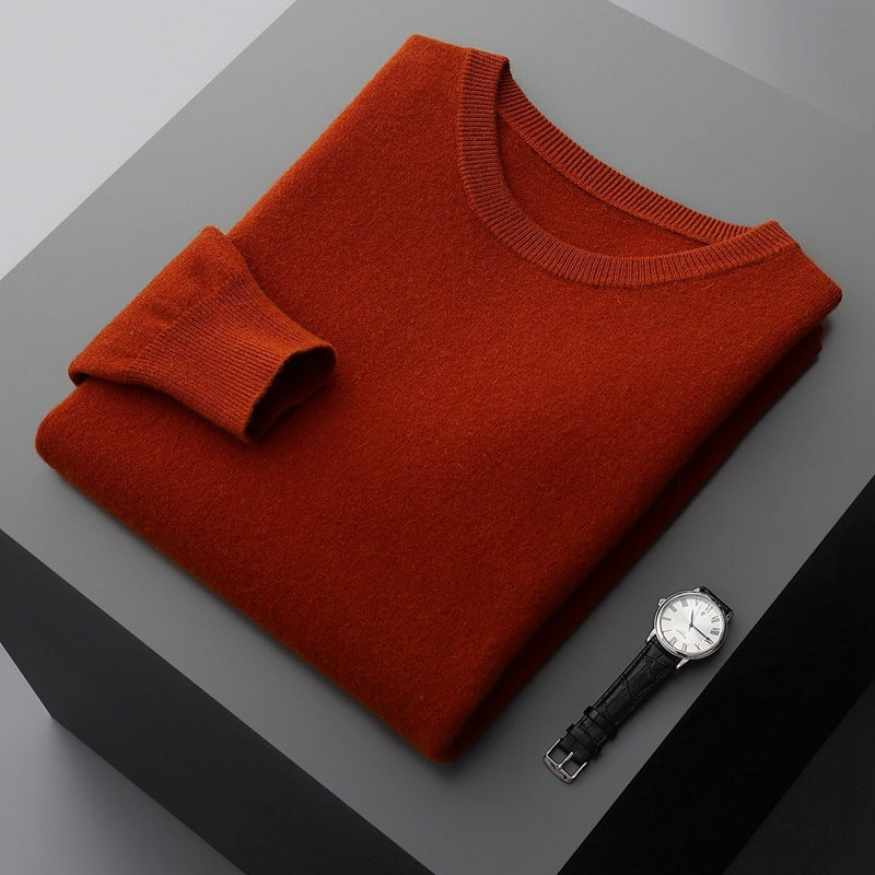 Men's Round Neck Pure Cashmere Sweater