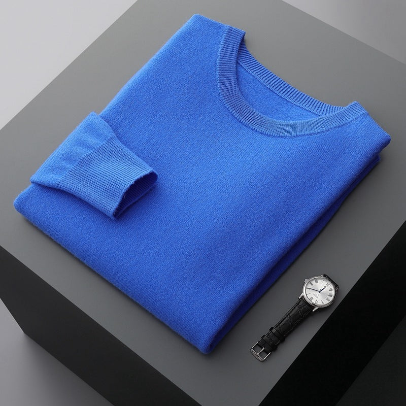 Men's Round Neck Pure Cashmere Sweater