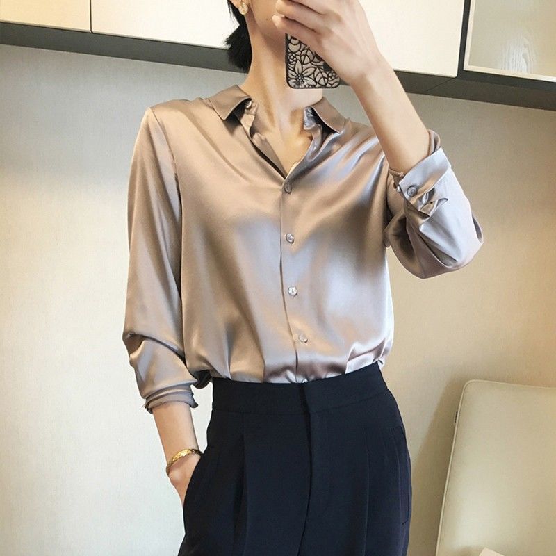 Elegant High-end Satin Shirt