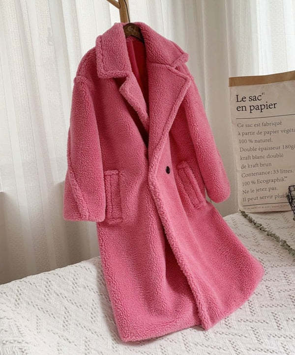 Lamb Fleece Coat W/ Pockets