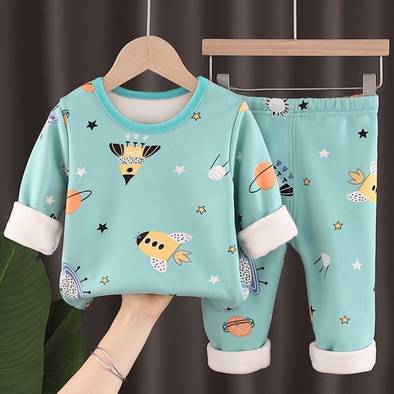 Kid's 2 Pcs Fleece Suit