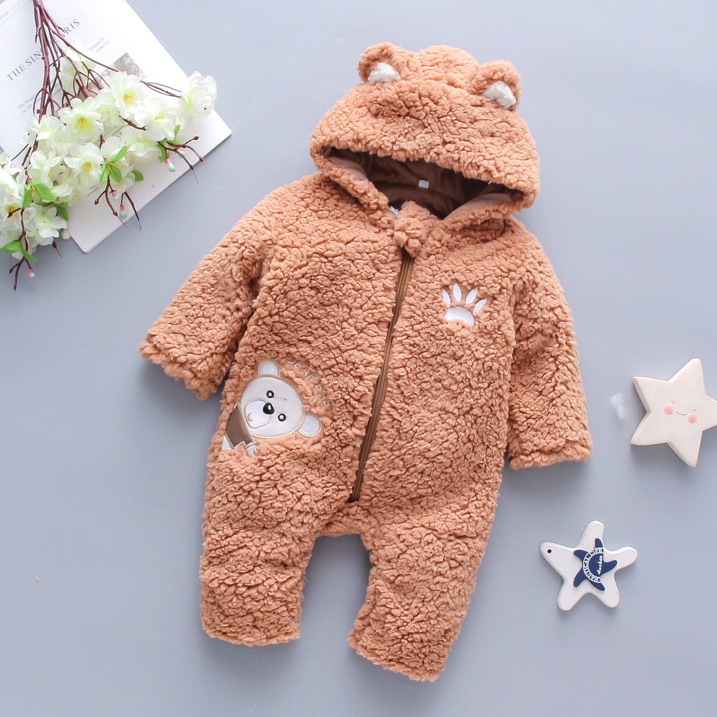 Unisex Dear Baby Cotton Romper
