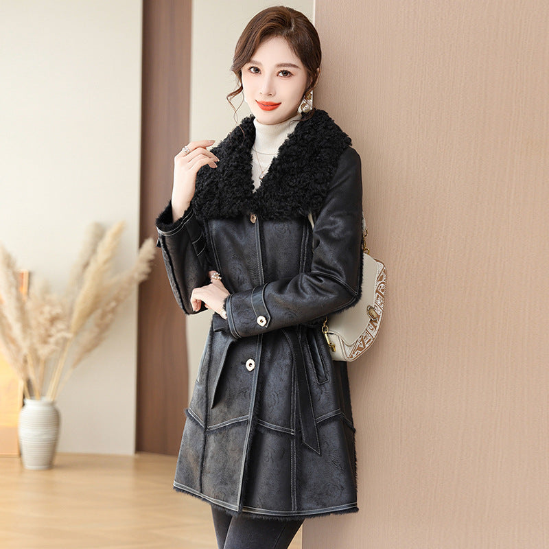 Mid-length Velvet Coat