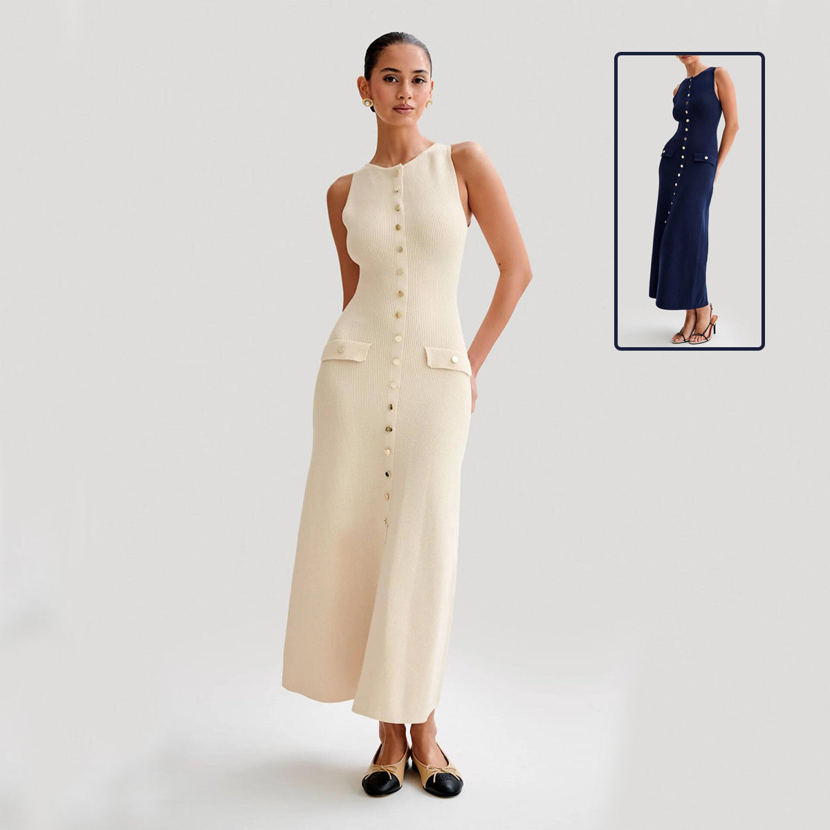 Single Breast Knitted Dress