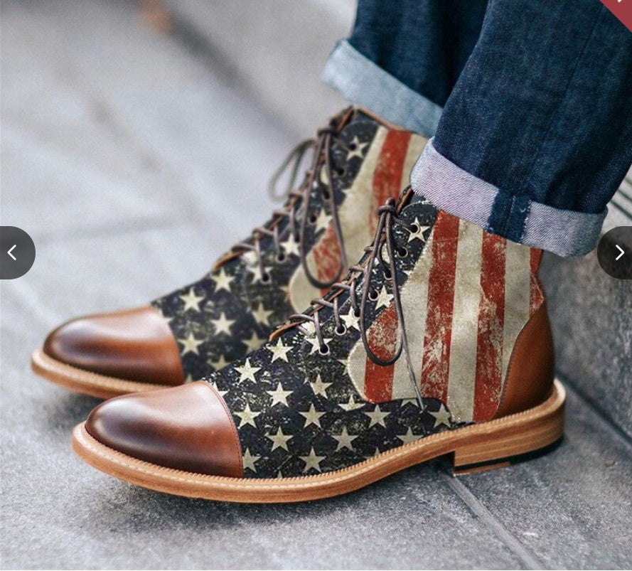 Retro Flat Bottom Martin Boots For Men
