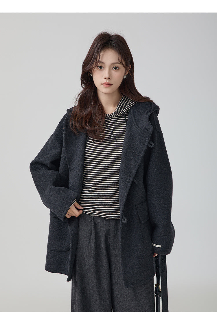 women's Hooded Wool Coat