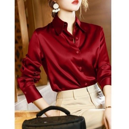 Elegant High-end Satin Shirt