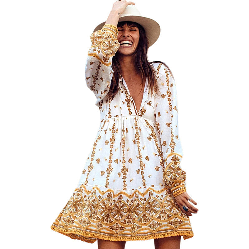 Women's Bohemian Printed Dress