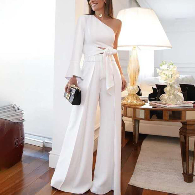 Sleeve Lace-up Jumpsuit