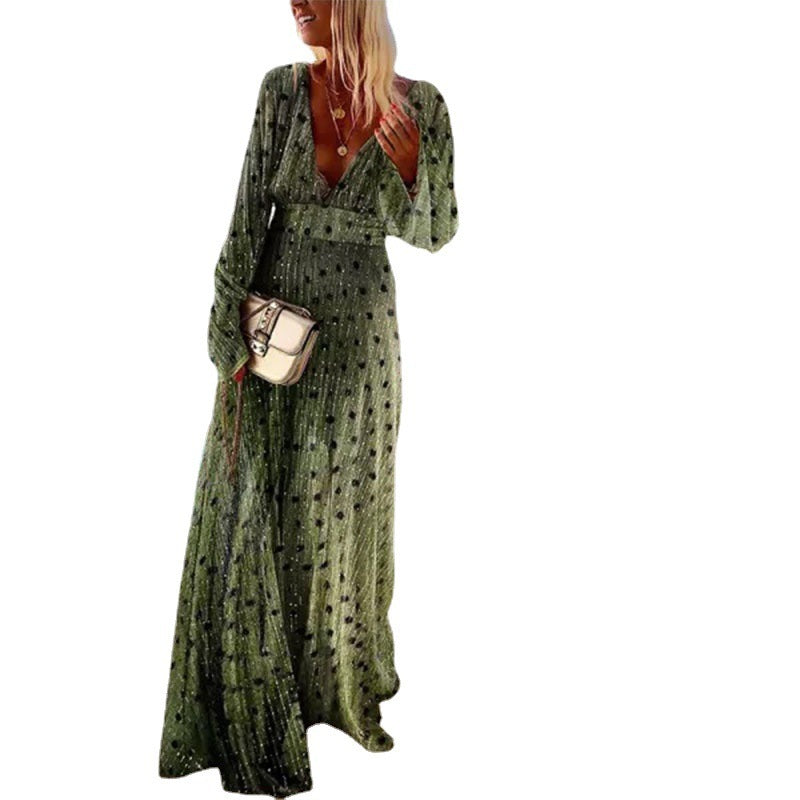 Green Gradient Swing Dress