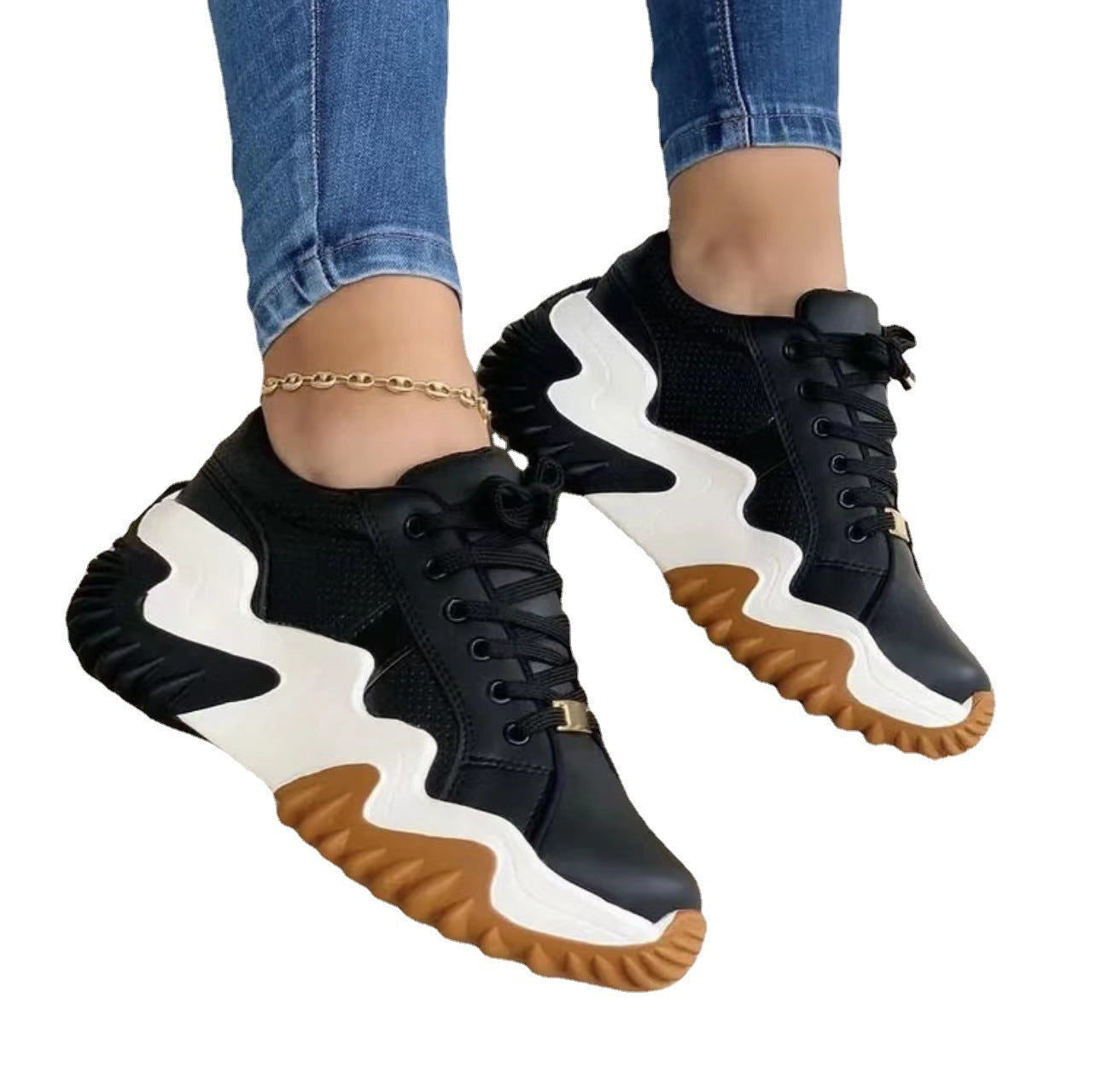 Women's sponge cake Heel Sneakers