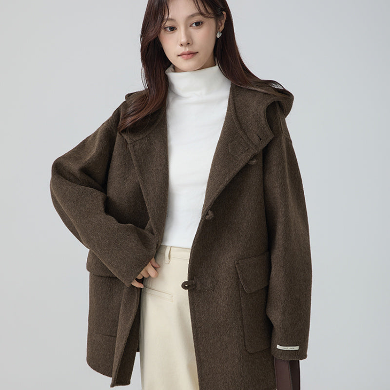 women's Hooded Wool Coat