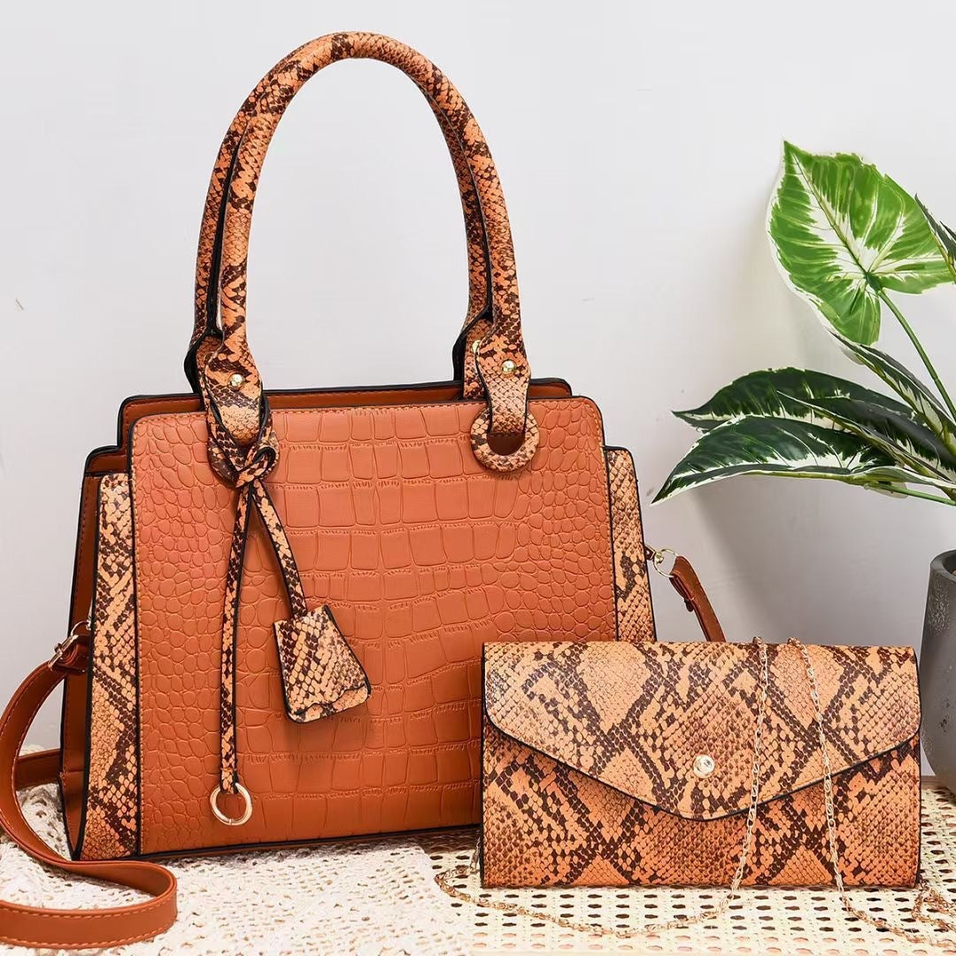 Serpentine Stitching Handbag