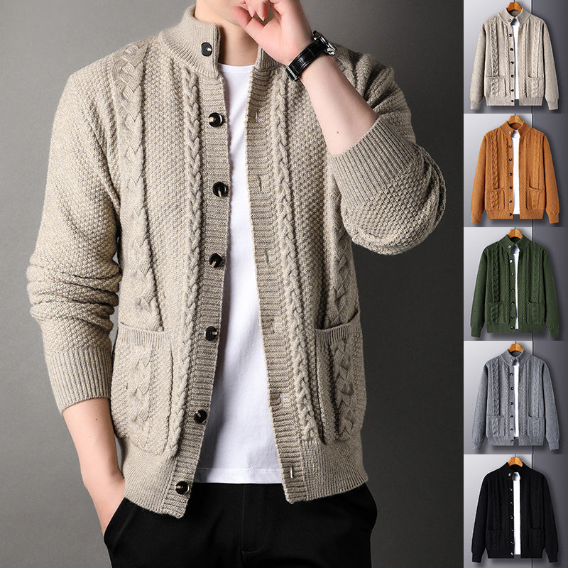 Single-breasted Jacquard Cardigan