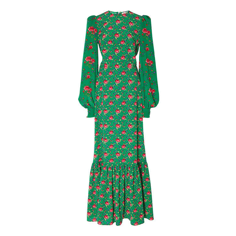 Maxi Printed Evening Dress
